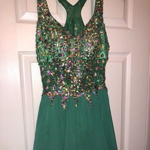 Green prom girl dress • size 4